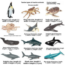 (Set C) Marine Creature Plastic Figurines Aquarium Decor Set For Enhancement Fish Tank