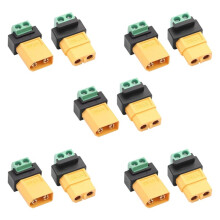 10PCS XT60 Male Female to 2 Pin Screw Terminal Adapter Connector for Drone Balance Charger RC Battery