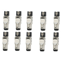 10PCS RJ45 Cat 8 Connector Shielded Toolless Modular Termination Plug 2000MHz 40G LAN Cable for 22AWG-24AWG