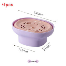 (Purple) Soap Dish Kitchen Pump With Silicone Foam Holder For Home Use Stylish And Decoration