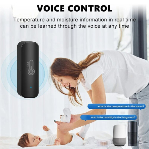 Tuya WiFi  Temperature Humidity Sensor Indoor Hygrometer APP Remote Control Works for Alexa 2