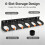 6-Slot Microphone Holder, Wall Rack and Stand Bracket Organizer for Wired and Wireless Mics, with 3/8 Thread 3