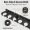 Supporto per Microfono A 6 Slot, Rack da Parete e Staffa Organizer per Microfoni Cablati e Wireless, con Filettatura da 3/8 3