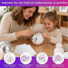 Packung mit 10800 Selbstklebenden Spiegelmosaikfliesen, Spiegelfliesen 18 Blatt 5 X 5 mm -Quadrat-Diskokugel-Klebestreifen