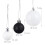 Ensemble de boules de Noël, noir et blanc, différentes finitions 4