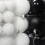 Ensemble de boules de Noël, noir et blanc, différentes finitions 5