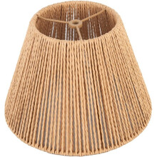 Boho Rattan Lamp Shade Small Bell Lampshade,for Table Lamps Replacement, Hand Woven Vintage Style Rattan Lamp Shades