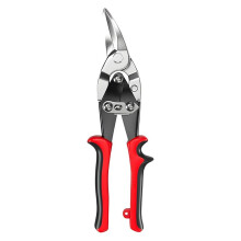 DELIXI 10-Inch Aviation Snip, Left Cut Tin Snips with 1.8 in Cutter for Straight and Curved Cuts, 9.6 in Hand Tool