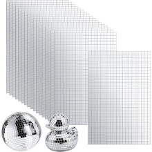 Pack of 10800 Self-Adhesive Mirror Mosaic Tiles,Mirror Tiles 18 Sheets 5 X 5 mm  Square Disco  Adhesive Strips