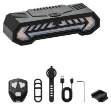 1 Set Kabelloses Blinker-Fahrradrücklicht, Projektor-LED-Rücklicht, Wiederaufladbares, Wasserdichtes Fahrlicht für Fahrräder