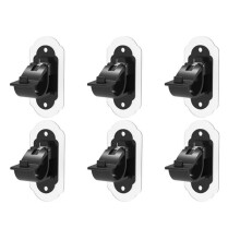 6pcs No Drill Curtain Rod Brackets - Adhesive Curtain Rod Holders for Easy Installation