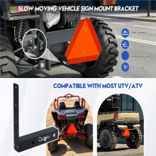 Beugel voor Waarschuwingsborden voor Langzaam Rijdende Voertuigen, UTV-Bordbeugel, Trekhaakmontage, Houder voor Waarschuwingsborden van 14 Inch