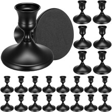 24PCS Brass Black Taper Candle Holders, Vintage Metal Candlestick Holders Small Metal Table Centerpiece, Decoration B