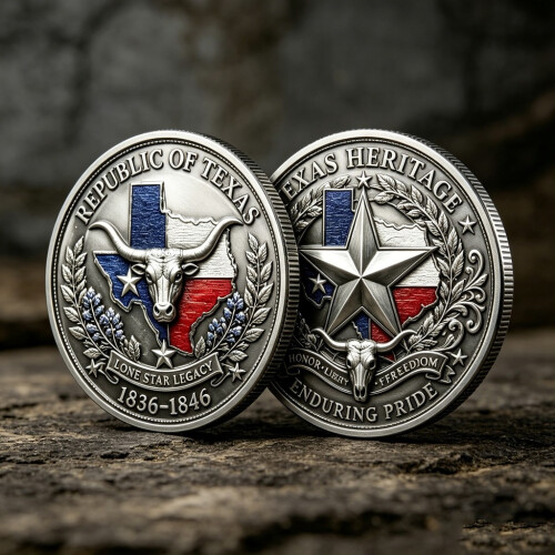 (StyleF)Alloy Commemorative Coin With Doublesided 3d Embossing For Gift Collection Party Use 2