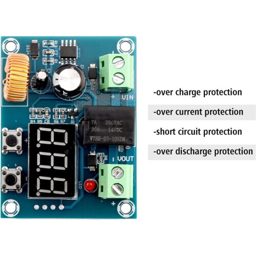 XH-M609 Low Voltage Disconnect  Module, 12V-36V  Digital Battery Protector with LED Display & Adjustable Voltage