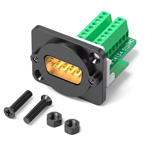 D-Type VGA Solderless Connector 15Pin Hardware Panel Module RS232/485 Serial Port Socket PLC Communication Adapter A 1