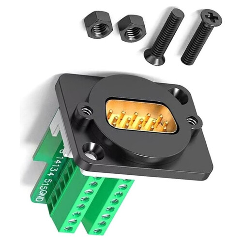 D-Type VGA Solderless Connector 15Pin Hardware Panel Module RS232/485 Serial Port Socket PLC Communication Adapter A 2