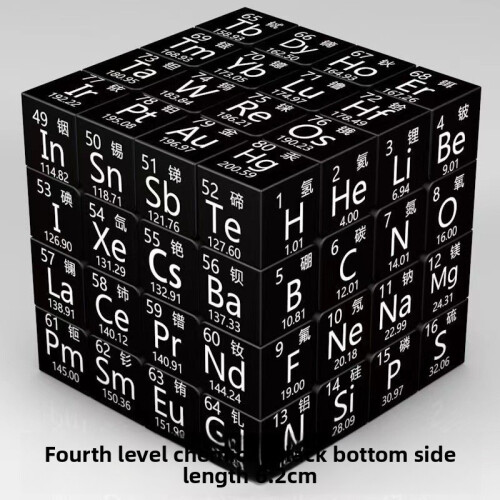 (Black Base)Chemistry Puzzle Cube With Science Themes For Learning And Educational Gift