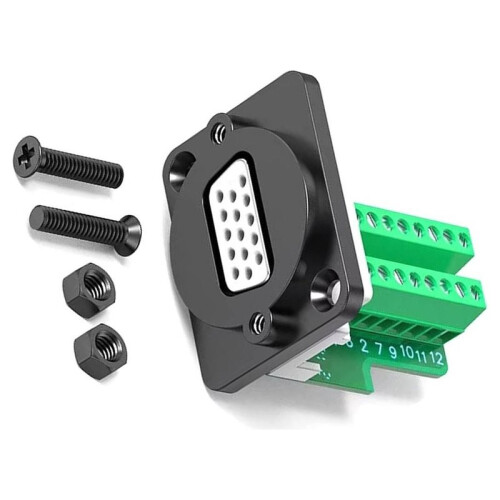 D-Type VGA Solderless Connector 15Pin Hardware Panel Module RS232/485 Serial Port Socket PLC Communication Adapter B 1