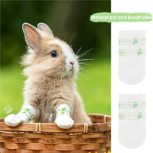 40 Packs Rabbit Paw Protectors, Disposable Rabbit Booties, Paw Protection Covers with Bandage, Elbow Protective Socks