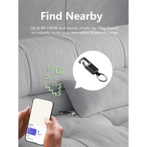 Keychain Tracker Works for  Find My (IOS Only) Key Chain Tracker Tag Heavy Duty Car Keychain 1