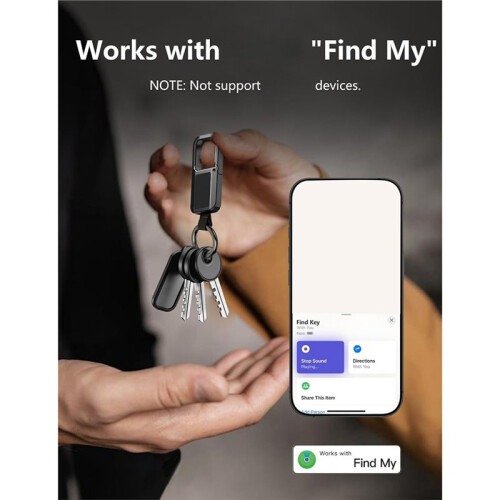Keychain Tracker Works for  Find My (IOS Only) Key Chain Tracker Tag Heavy Duty Car Keychain 2