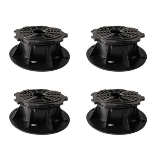 4PCS Height Adjustable Decking Support Pedestal Set for Terrace, Slab, Decking Boards, Slope Corrector Bearing System