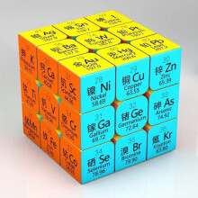 (Tri Color)Chemistry Puzzle Cube With Science Themes For Learning And Educational Gift