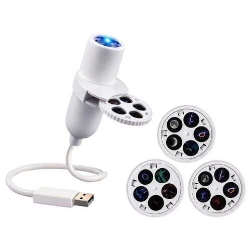 Night Light Projector, 5D Holographic Dynamic HD Projector Plug and  360 Adjustable Star Projector for Bedroom