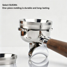 Espresso-Dosiertrichter Aus Edelstahl 304, Kaffeedosierring für Espressosiebträger, Auslaufschutzring, 58 mm