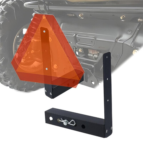 Suporte para Placa de Veículo Lento, Suporte para Placa de Sinalização de UTV Montado no Engate para Placas de Segurança de 14 Polegadas 1
