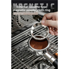 Espresso-Dosiertrichter Aus Edelstahl 304, Kaffeedosierring für Espressosiebträger, Auslaufschutzring, 58 mm