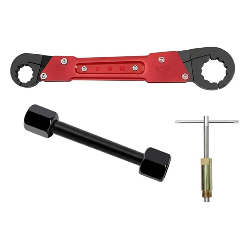 Compression Sleeve Puller Pipe Tool, 3-Piece Plumbing Kit with Angle Stop Wrench, 1/2" Puller for Valve Repair