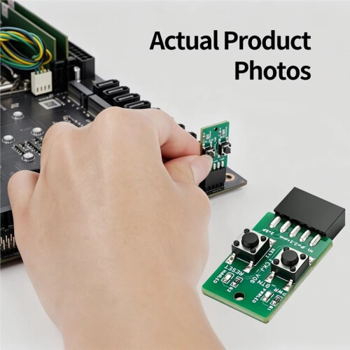 3pcs PC Power Reset  External Module 9Pin Motherboard Header Power LED HDD Indicator for Computer Case Test Board 1
