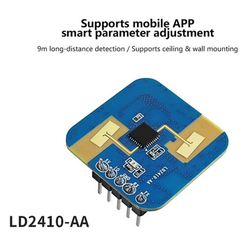 LD2410-AA 24G Human Presence Sensor  Home Module for  to 9m, Physical Activity· Slight Movement Rest Measurement 1