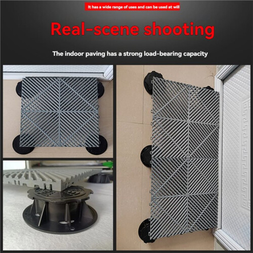 4PCS Height Adjustable Decking Support Pedestal Set for Terrace, Slab, Decking Boards, Slope Corrector Bearing System 2