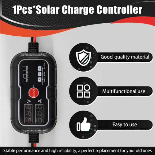 10A 12V Lithium Battery LCD Digital MPPT Solar Charge Panel Controller Regulator Home Improvement Solar Replacement Part 2