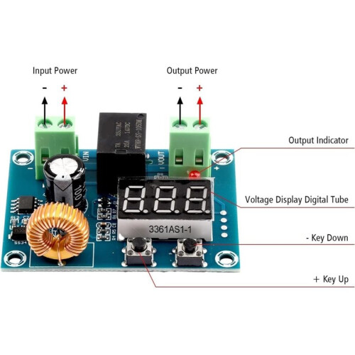 XH-M609 Low Voltage Disconnect  Module, 12V-36V  Digital Battery Protector with LED Display & Adjustable Voltage 2