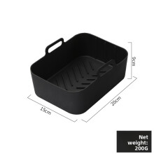 (Silicone Air Fryer Tray)Ninja Af400uk Friteuse à Air Silicone Panier Intérieur et Accessoires Set avec Papier et Pinces Alimentaires pour