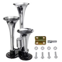 135DB Loud Train Horn Kit - Universal 12V/24V Triple Trumpet Air Horn for Trucks, Cars, SUVs, Boats, Tractors, RVs
