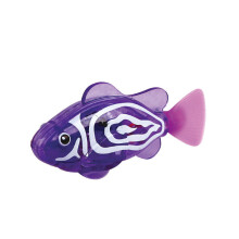 (Purple)Robot Lumineux LED Jouet Poisson Électrique Natation Poisson Imperméable Interactif Bain Jouets Enfants pour