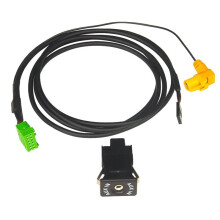 Cable USB AUX-In para Radio de Coche, Adaptador de Conector AUX para MMI3G 3G+ A6L/A4L/Q5/Q7/A5/S5/TT, Partes del Arnés de Cable AUX