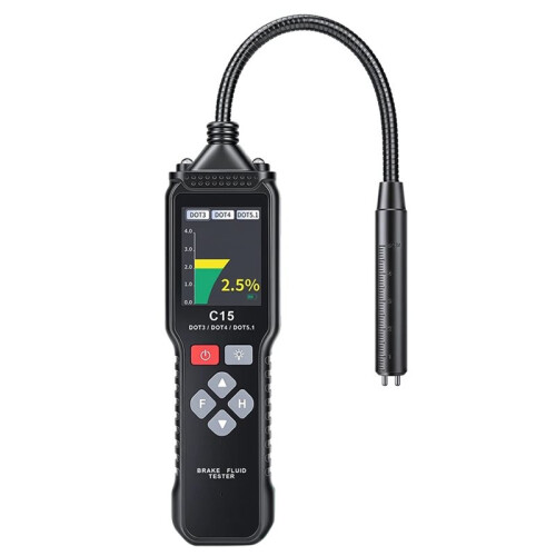 Digital Brake Fluid Tester DOT3 DOT4 DOT5.1 Adjustable Backlight Buzzer Volume Auto Shut Off Brake Fluid Water Detector