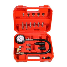 TU-15A Motor Compressie Tester Kit met Meter Adapters en Cilinder Drukmeter voor Auto Onderhoud Gereedschap