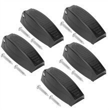 5-Pack Zwarte RV Bagagedeur Haak Montage Schroeven Zware Kunststof Deur Haak voor Reisaanhangwagen Motorhome Cargo Ruimte
