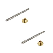 Fuso de Esferas T8 de 150 mm, Alta Precisão, Passo de 8 mm e Hélice de 2 mm, para Roteador CNC, Suave, Silencioso e Durável, Ideal para Impressoras