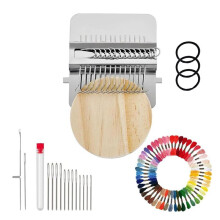 Darning Loom Kit Clothes Repair Tool with Yarn Weaving Machine for Visible Mending.Needles, and Colorful Threads