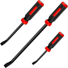 Ensemble de 3 Barres de Levier Robustes (8", 12", 18"), Outils à Main PremiumMechanic pour L'Automobile, la Démolition et la Construction
