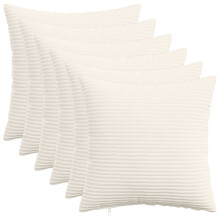 vidaXL Kissenbezug 6 pcs HEERLEN Creme 35 x 35 cm Cord