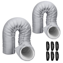 Ensemble de 2 Manchons Isolants pour Tuyau de Climatiseur Portable, Compatibles avec les Diamètres de 5" et 5,9", Installation Facile Grâce Aux